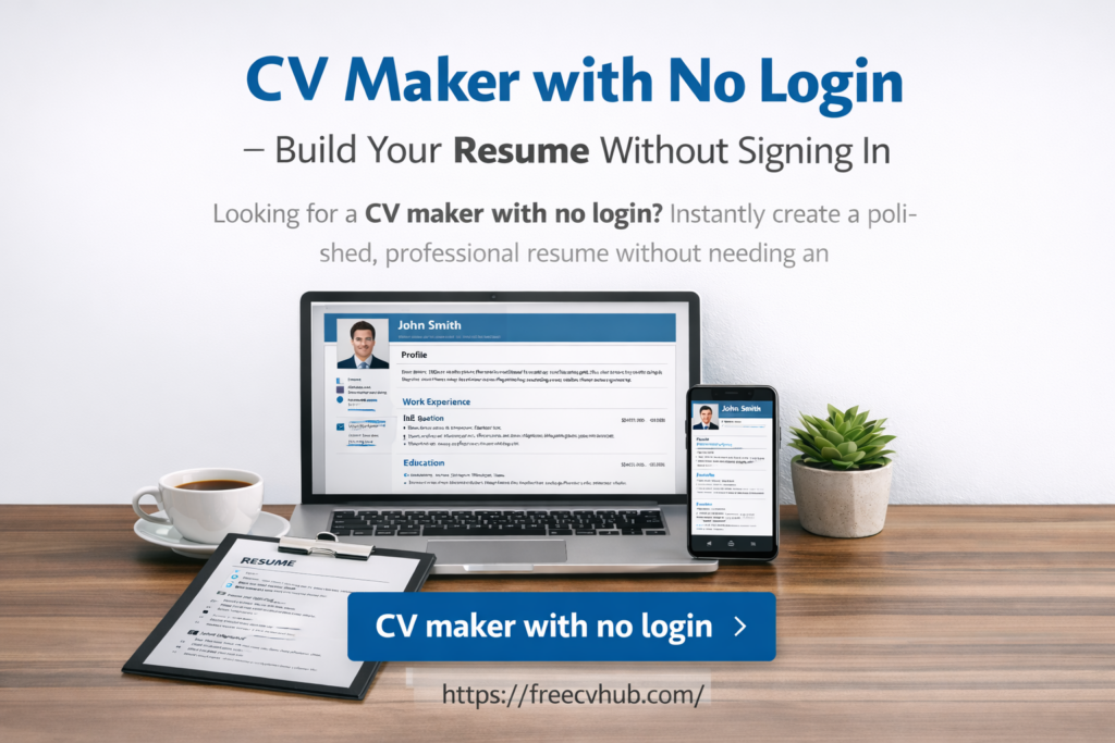 CV maker with no login