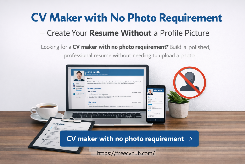 cV maker with no photo requirement